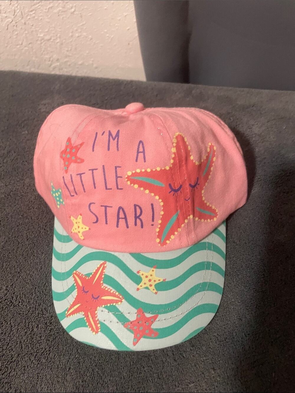 Girls' Pink "I'm a Little Star" Starfish Baseball Cap Hat NWT